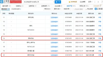哪吒汽车申请“哪吒元宇宙”、“哪铁宇宙”商标