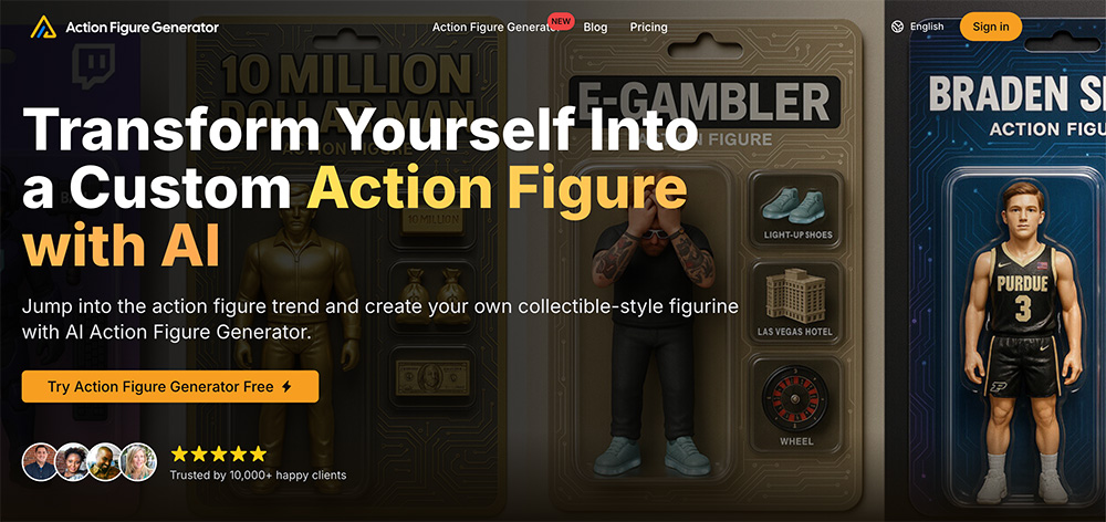 Action Figure Generator：一款将用户上传的照片转化为逼真的动作人偶形象