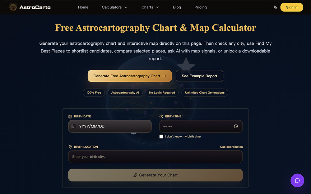Astrocartography AI官网插图