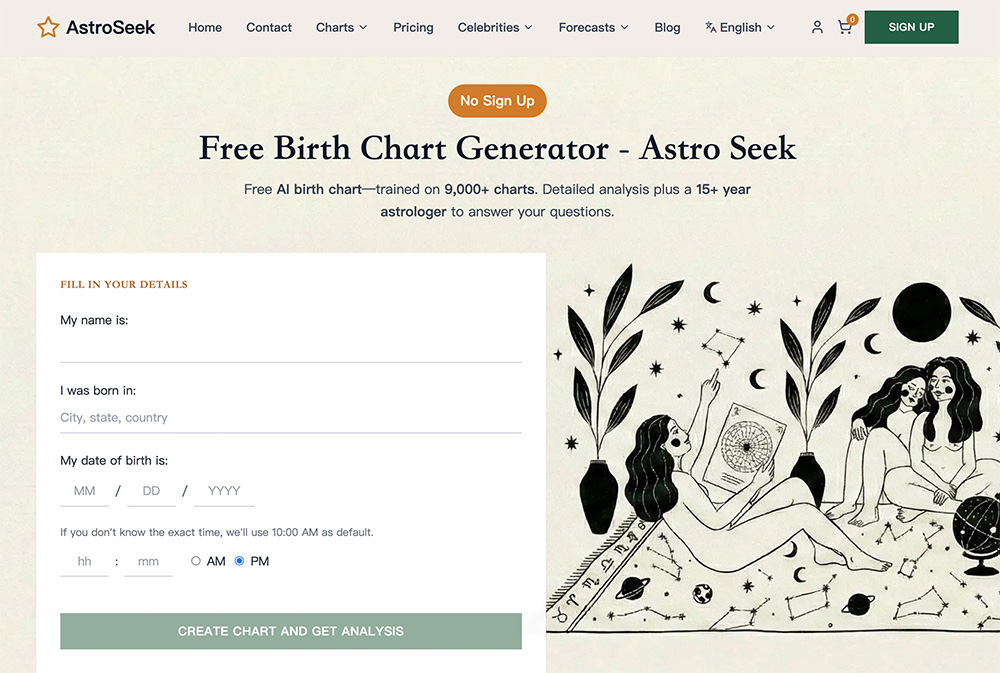 Astro Seek官网插图