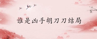 电视剧《谁是凶手》胡刀刀结局剧透