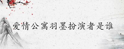 电视剧《爱情公寓》羽墨扮演者是谁