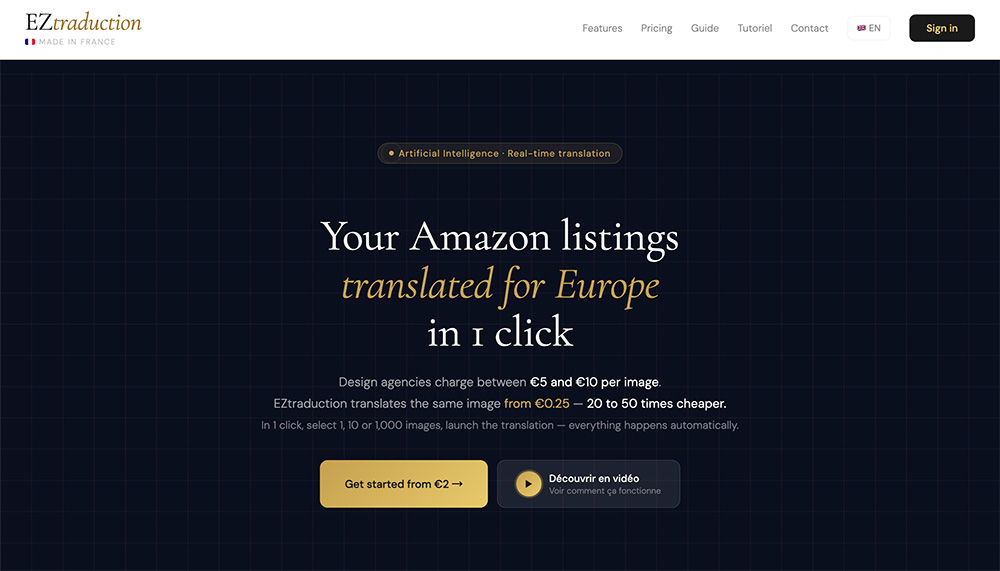 EZtraduction亚马逊跨境AI图片翻译工具