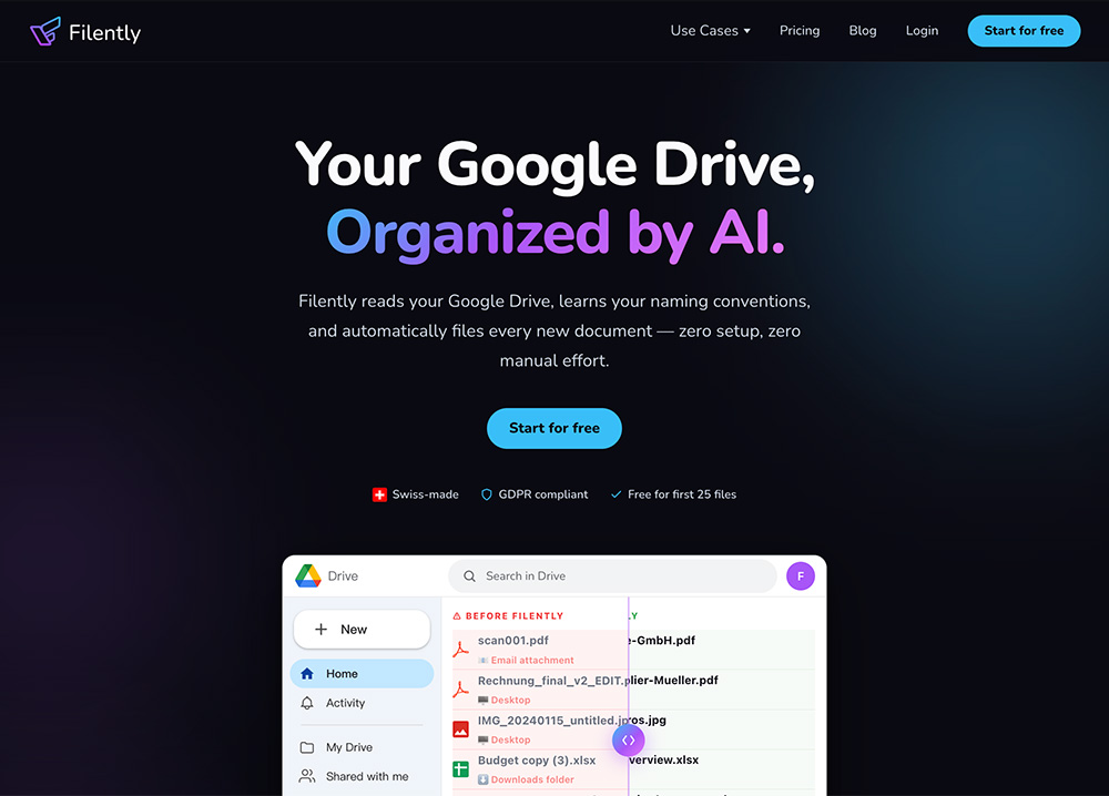 Filently官网:AI赋能型云文档管理工具