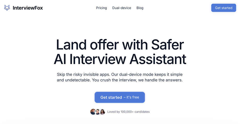 InterviewFox AI|全场景实时AI面试助手