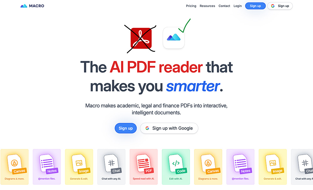 Macro PDF：一款AI驱动的PDF编辑和阅读工具