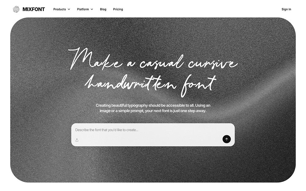 Mixfont官网：全球首款AI驱动型数字化字体工坊