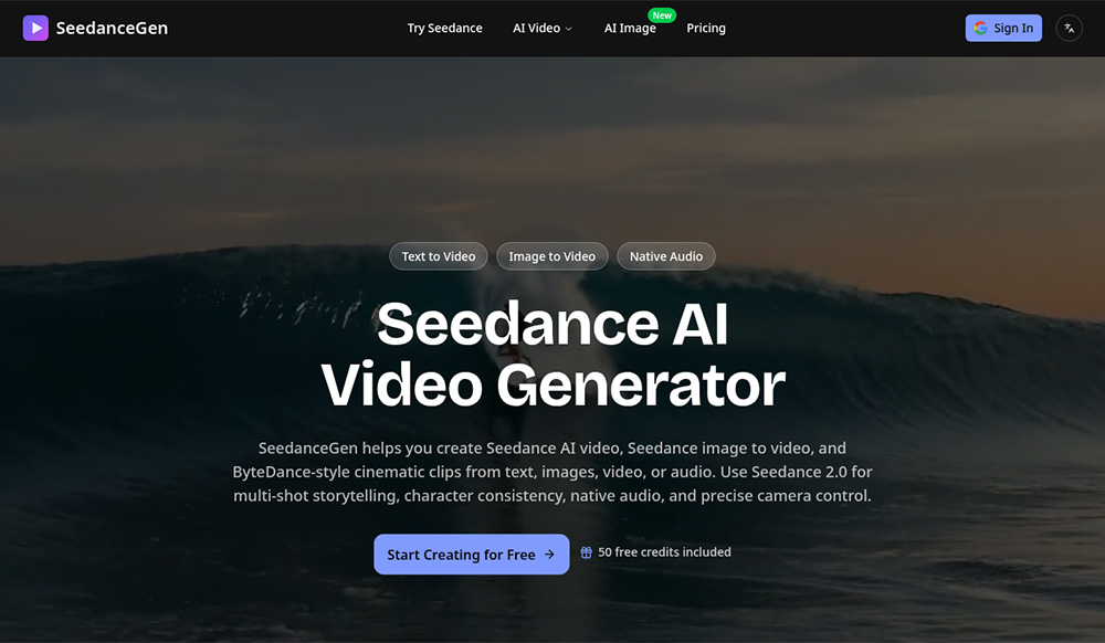 SeedanceGen 立AI视频生成平台
