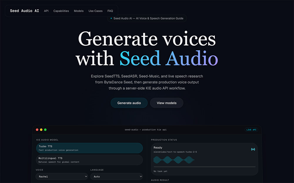 Seed Audio AI官网插图