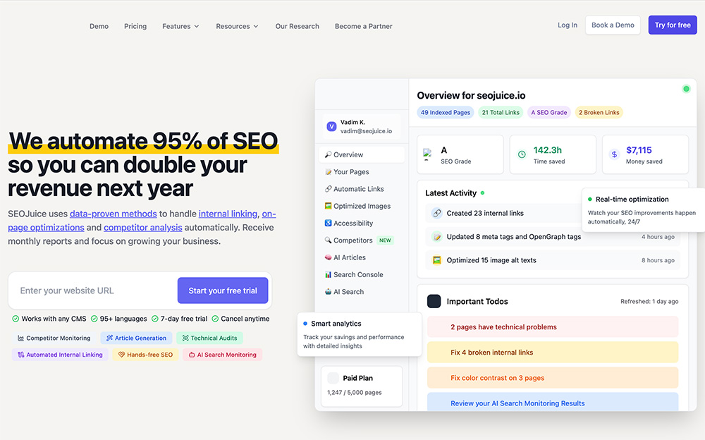 SEOJuice：一款自动化SEO工具