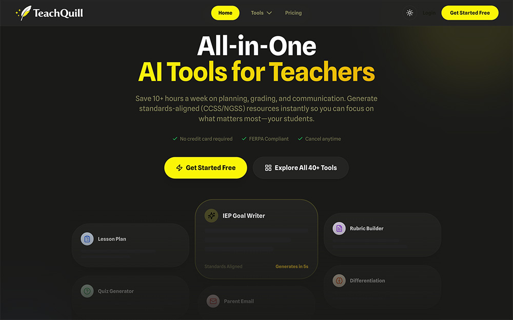 TeachQuill官网：美国教育工作者专属一体化AI教学平台