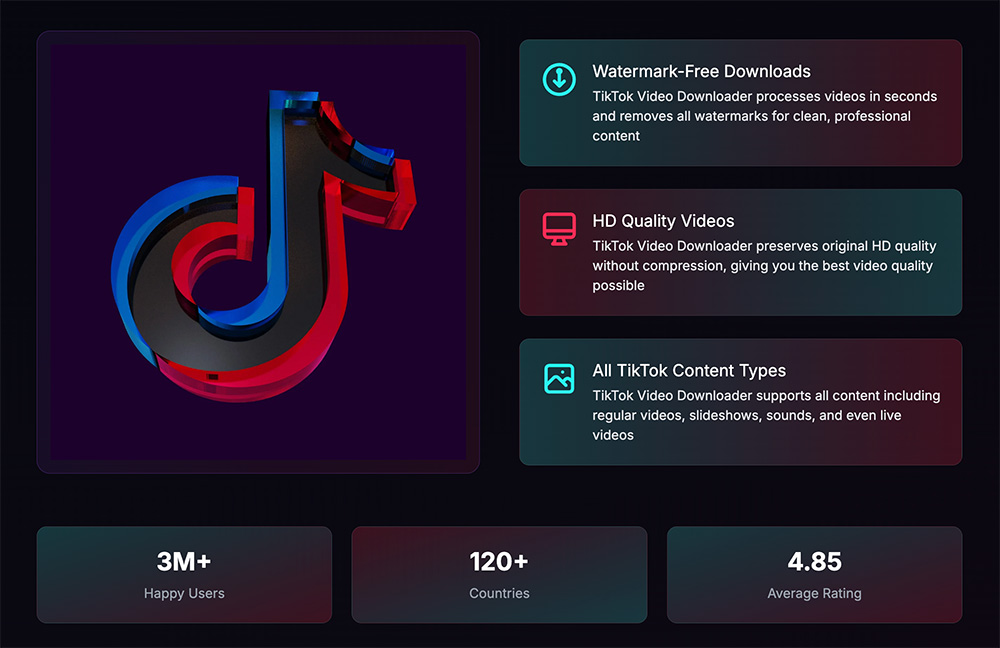 TTDownloader：专门用于下载TikTok（抖音国际版）视频的AI工具