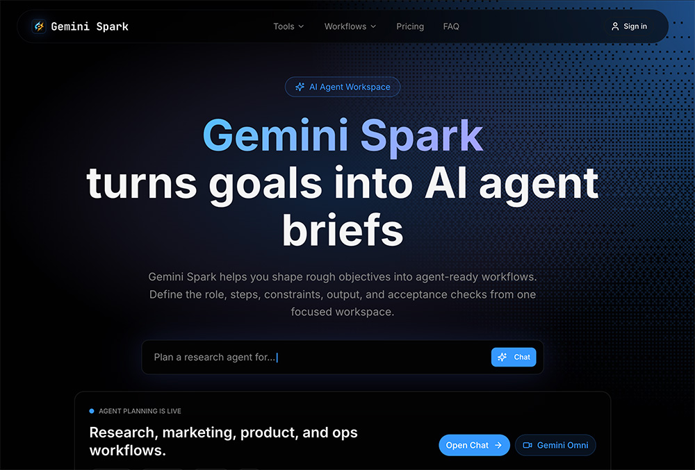 Gemini Spark官网插图
