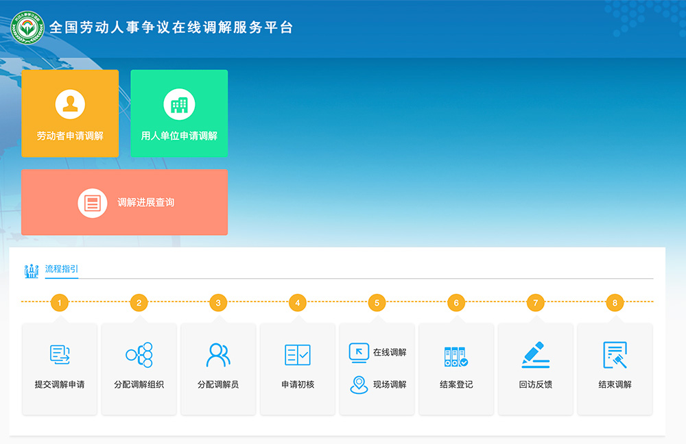 全国劳动人事争议在线调解服务平台插图